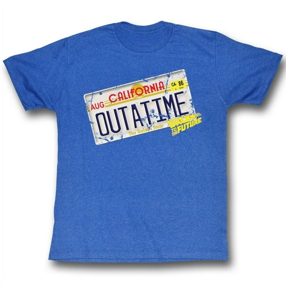 Back to the Future Outa Time Blue Adult T-Shirt