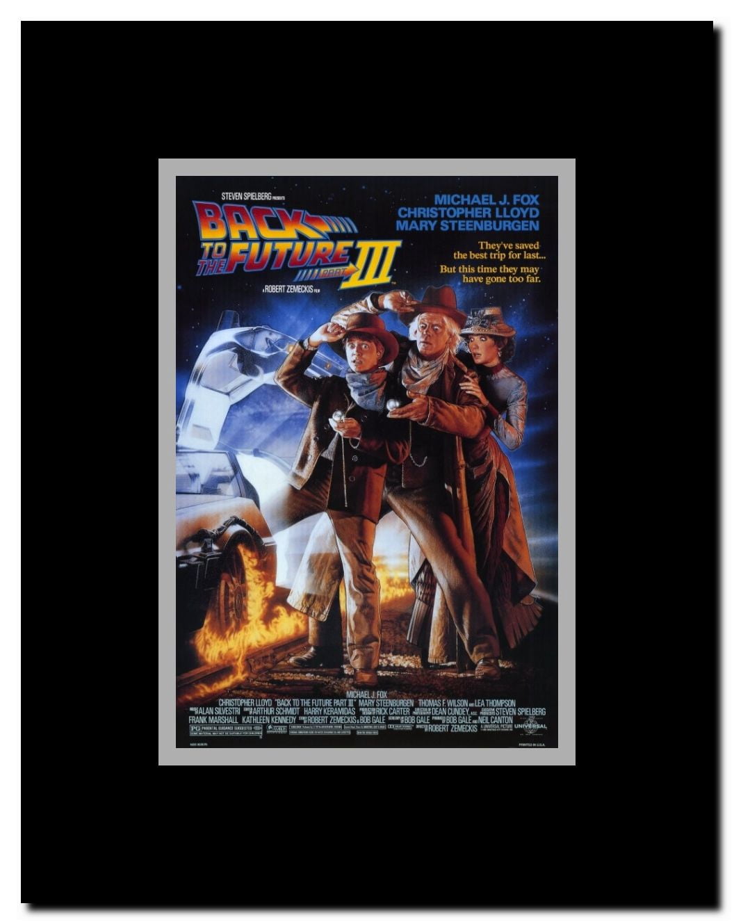 Back to the Future Part 3 Framed Movie Poster