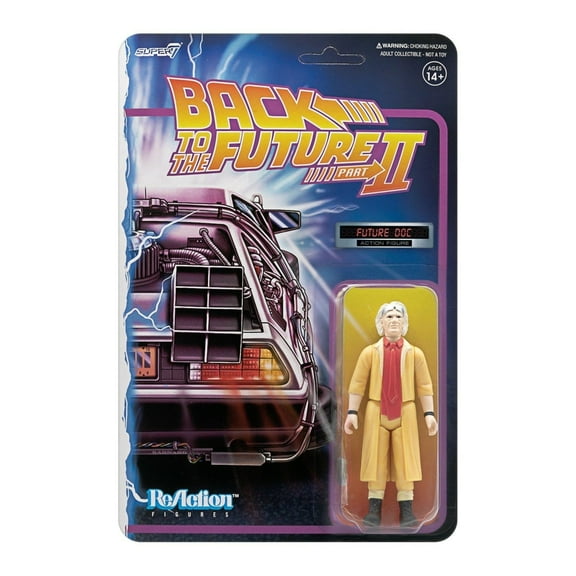 Back to the Future Part II Doc Brown Yellow Lab Coat Retro Figure Super7