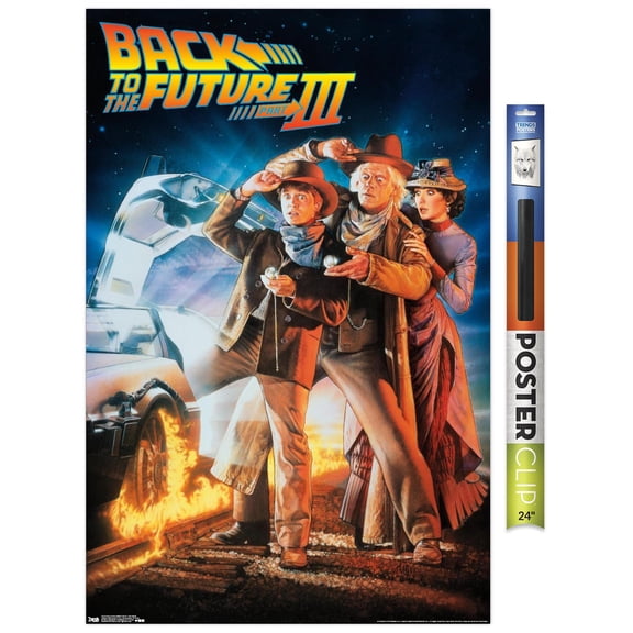 Back to the Future Part III - One Sheet Premium Poster and Poster Clip Bundle