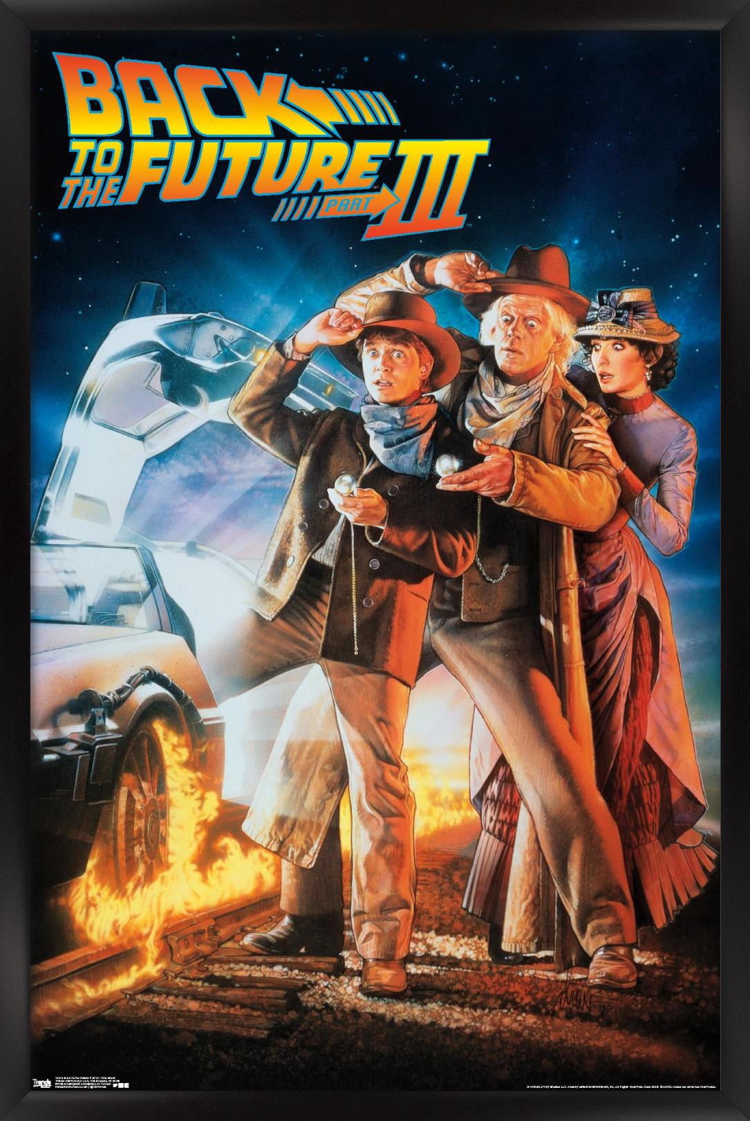 Back to the Future Part III - One Sheet Wall Poster, 22.375" x 34" Framed