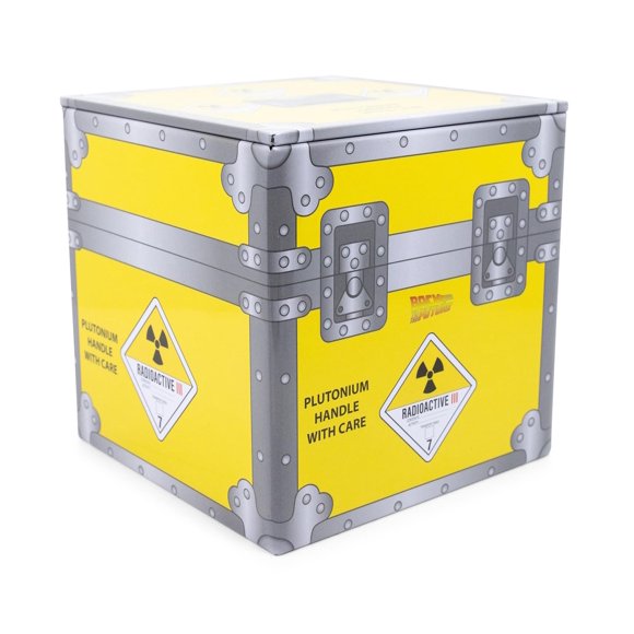 Back to the Future Plutonium Crate Tin Storage Box Cube Organizer | 4 Inches