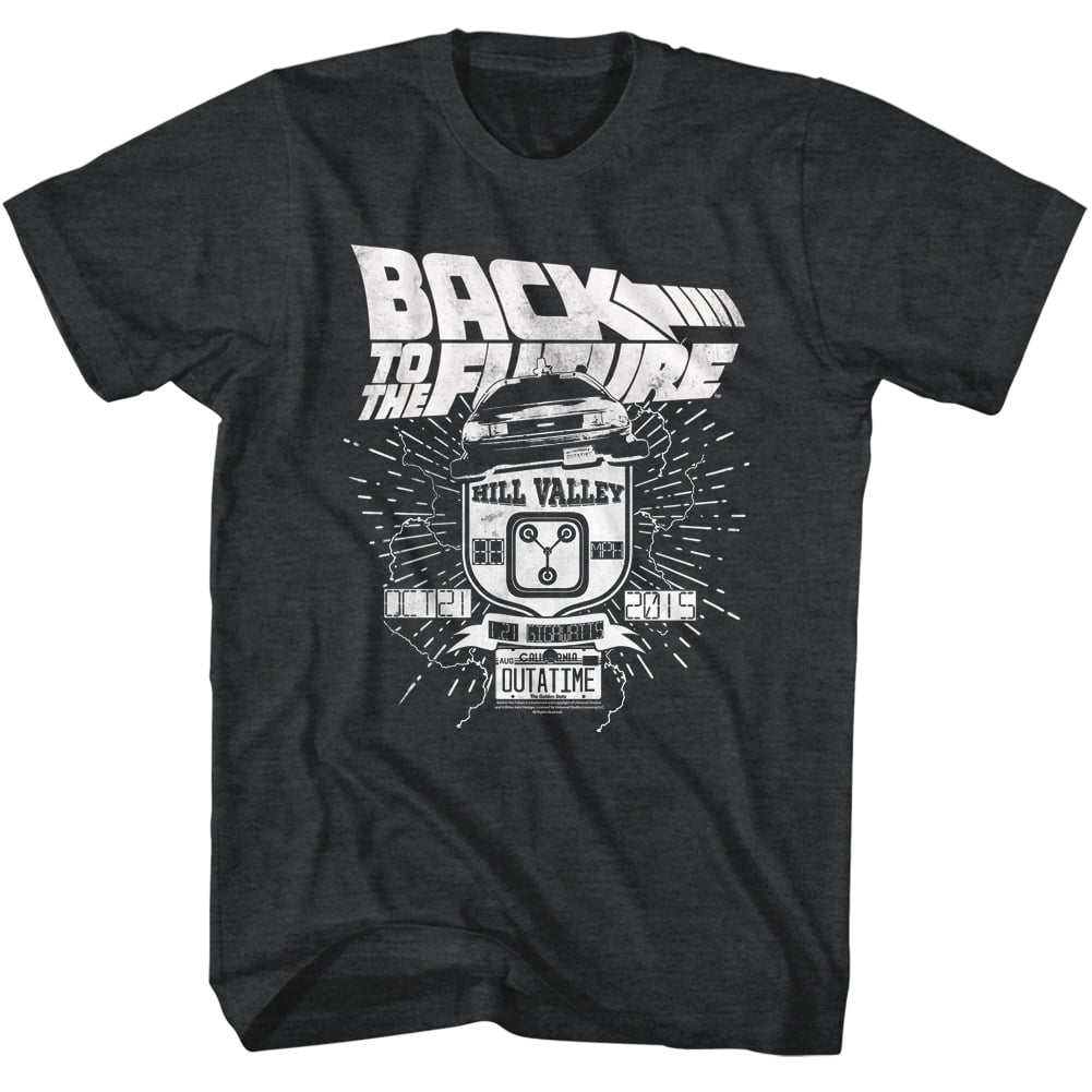 Back to the Future デロリアン Movie TEE Fade Back To The Future Movies Vintage Delorean Adult Short Sleeve T