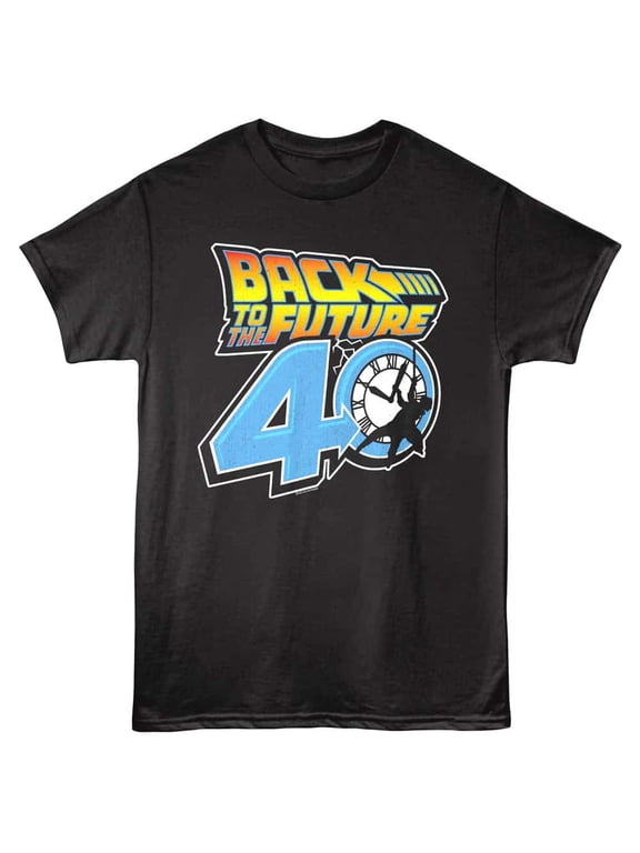 Back to the Future at 40 Men's T Shirt (Black, AdultM)