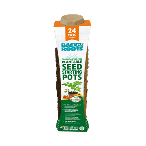 Back to the Roots Organic and Peat-Free Plantable Seed Starting Pots, 24 Brown Pots