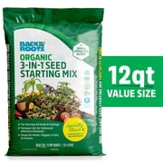Back to the Roots Organic Seed Starting Potting Mix, Peat-Free 3-in-1 Premium Soil Blend, 12 QT Value Size Bag for Vegetables, Herbs & Flowers