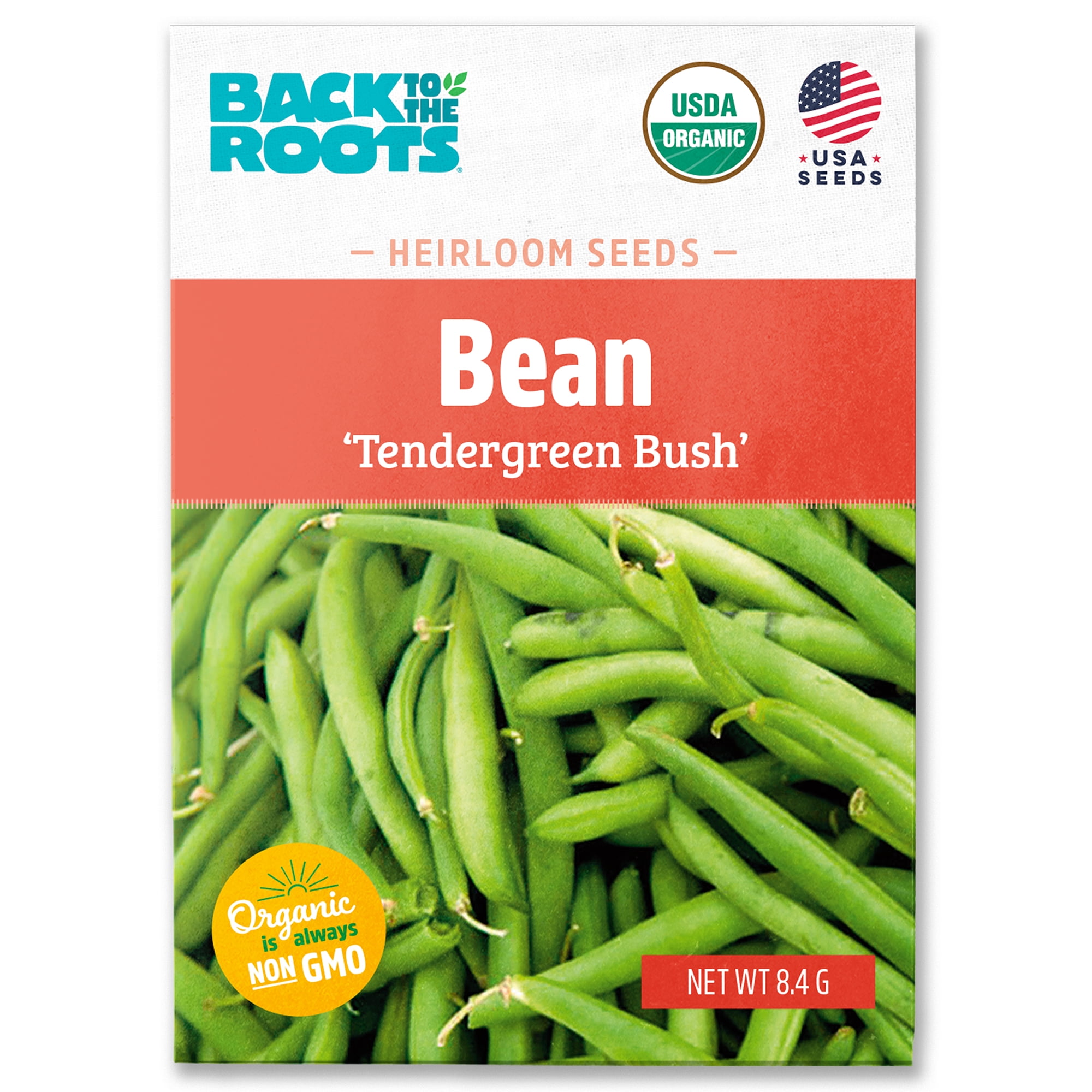 Beansページ Back to the Roots Organic Tender Green Bean Seed Packet