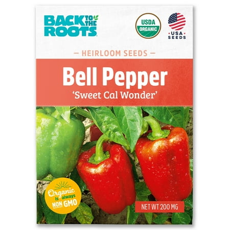 Back to the Roots Organic Bell Pepper 'Cal Wonder', 1 Seed packet