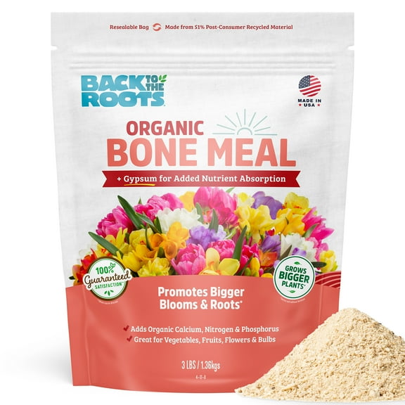 Back to the Roots Organic Bone Meal with Gypsum, 3 lb