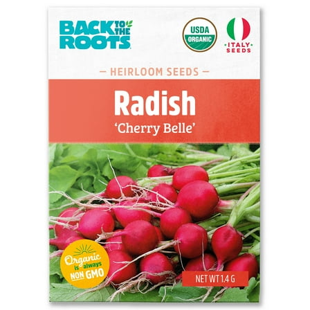 Back to the Roots Organic Cherry Belle Radish Seeds, 1 Seed Packet