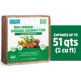 thumbnail image 1 of Back to the Roots Organic Coconut Coir Brick, 10 lb Compressed Gardening Soil for Vegetables and Plants, 1 of 6