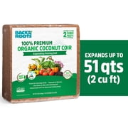 Back to the Roots Organic Coconut Coir Brick, 10 lb Compressed Gardening Soil for Vegetables and Plants
