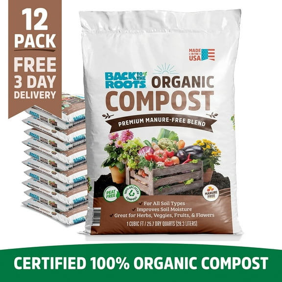 Back to the Roots Organic Compost Soil, 12 x 1 cu ft