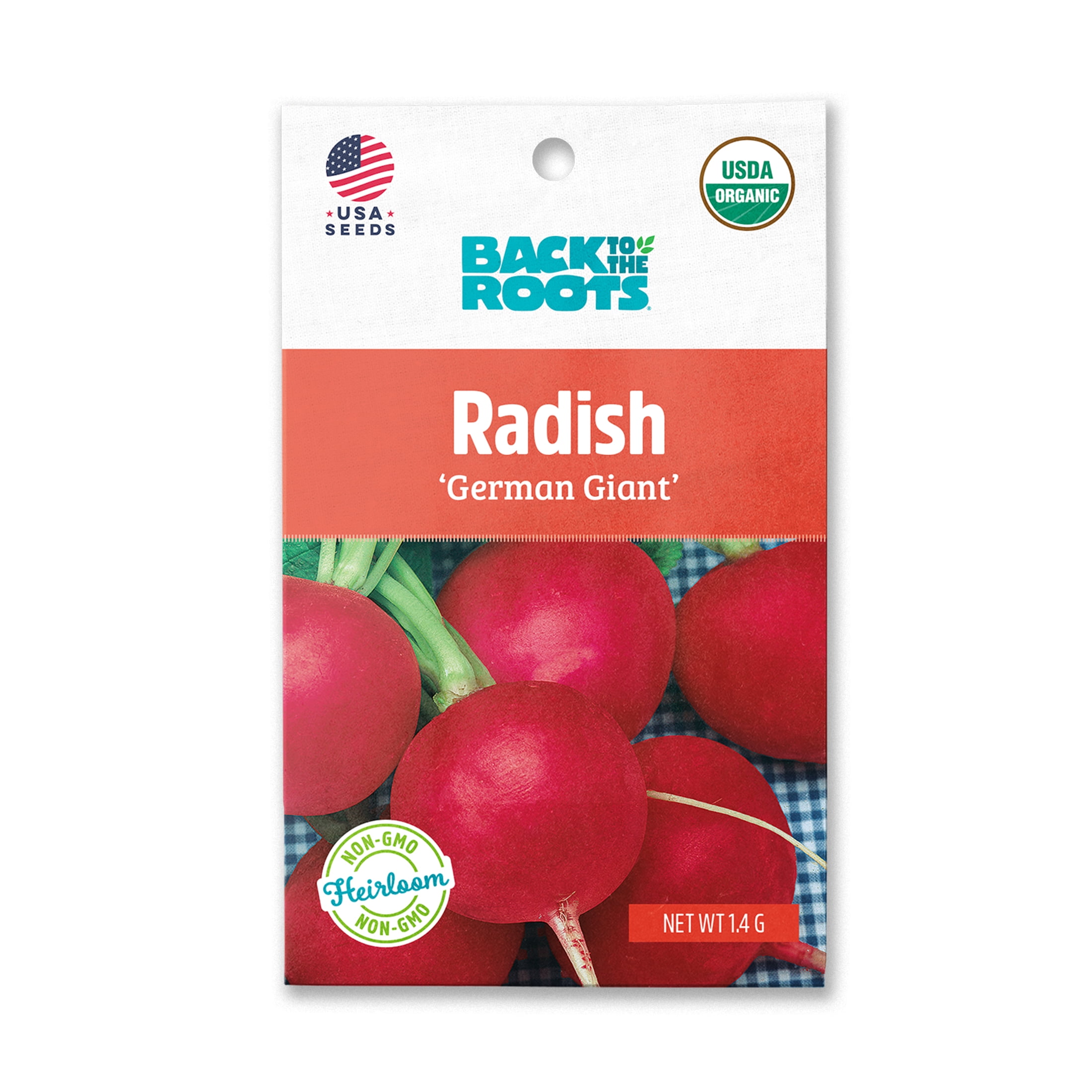 Back to the Roots Organic German Giant Radish Seeds, 1 Seed Packet