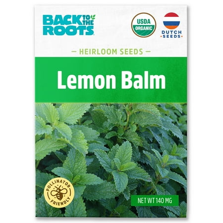 Back to the Roots Organic Lemon Balm, 1 Seed packet