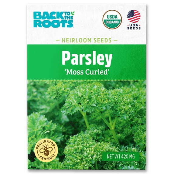 Back to the Roots Organic Parsley 'Double Curled', 1 Seed packet
