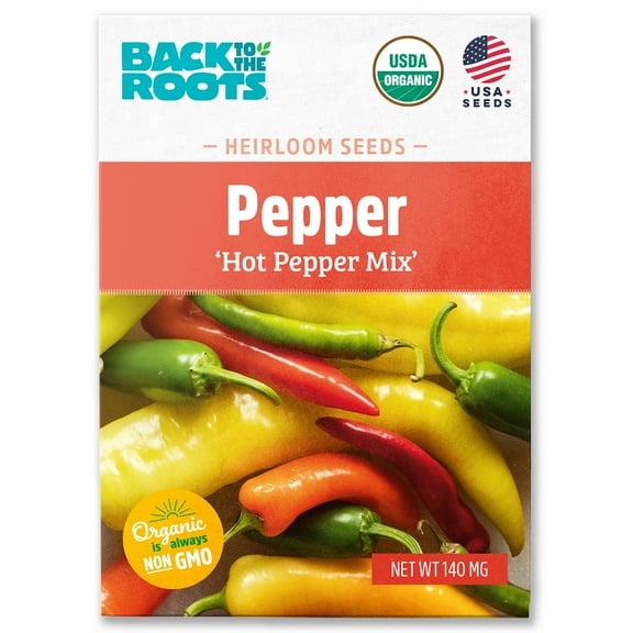 Back to the Roots Organic Pepper 'Hot Pepper Mix', 1 Seed packet