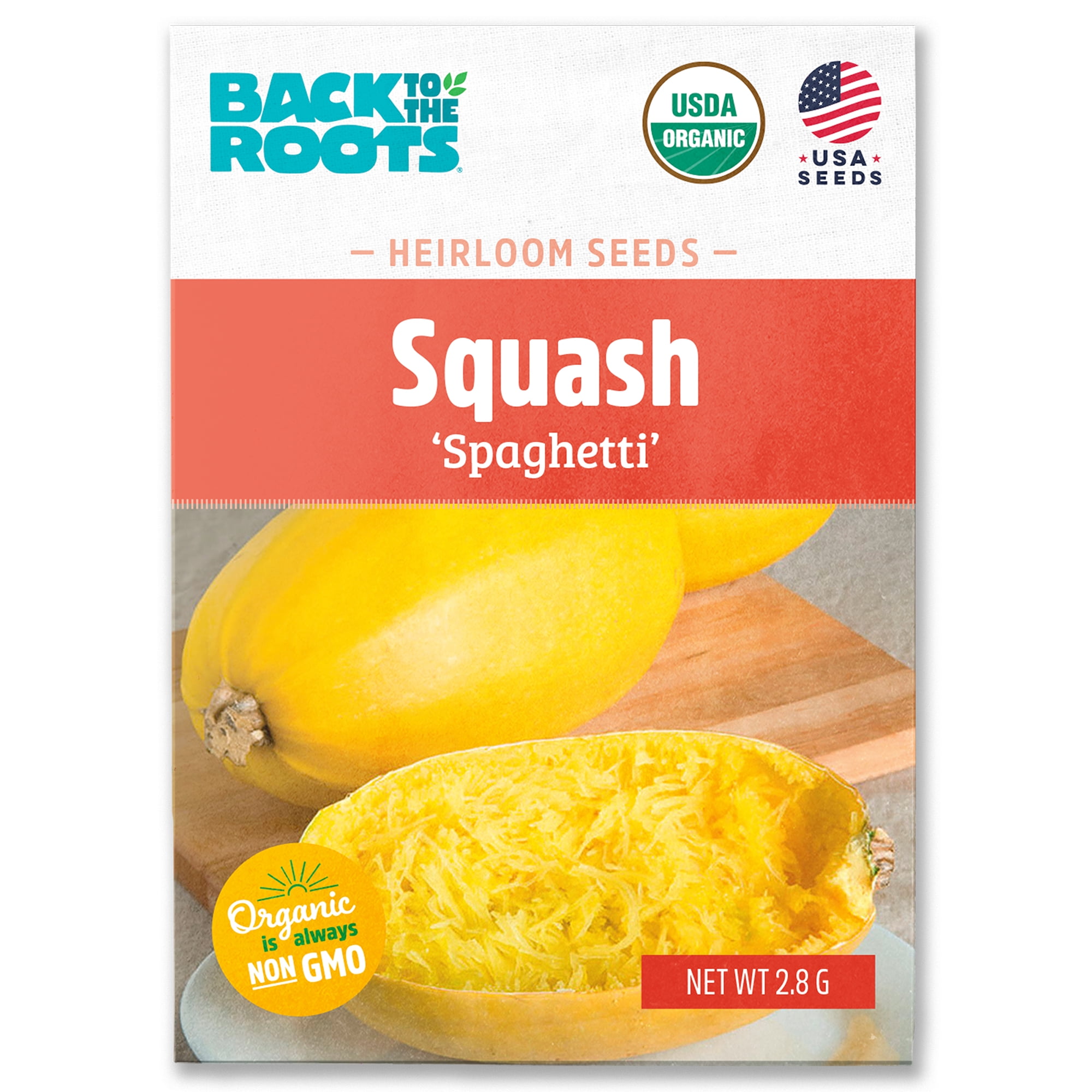 Back to the Roots Organic Spaghetti Squash Garden Seeds