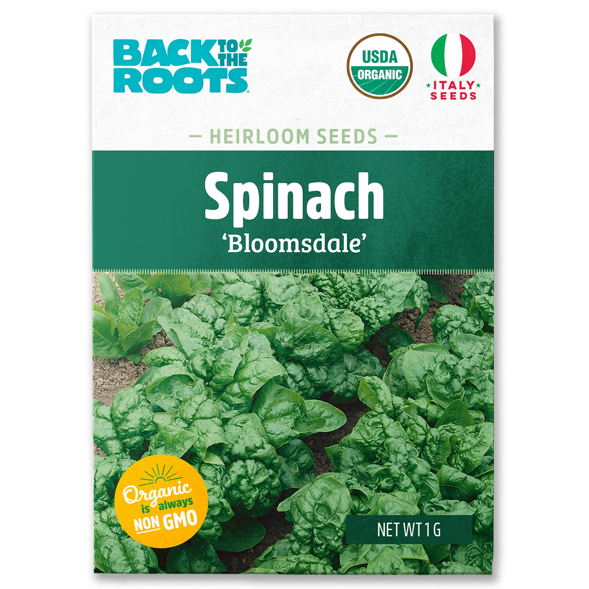 Back to the Roots Spinach Bloomsdale Seeds