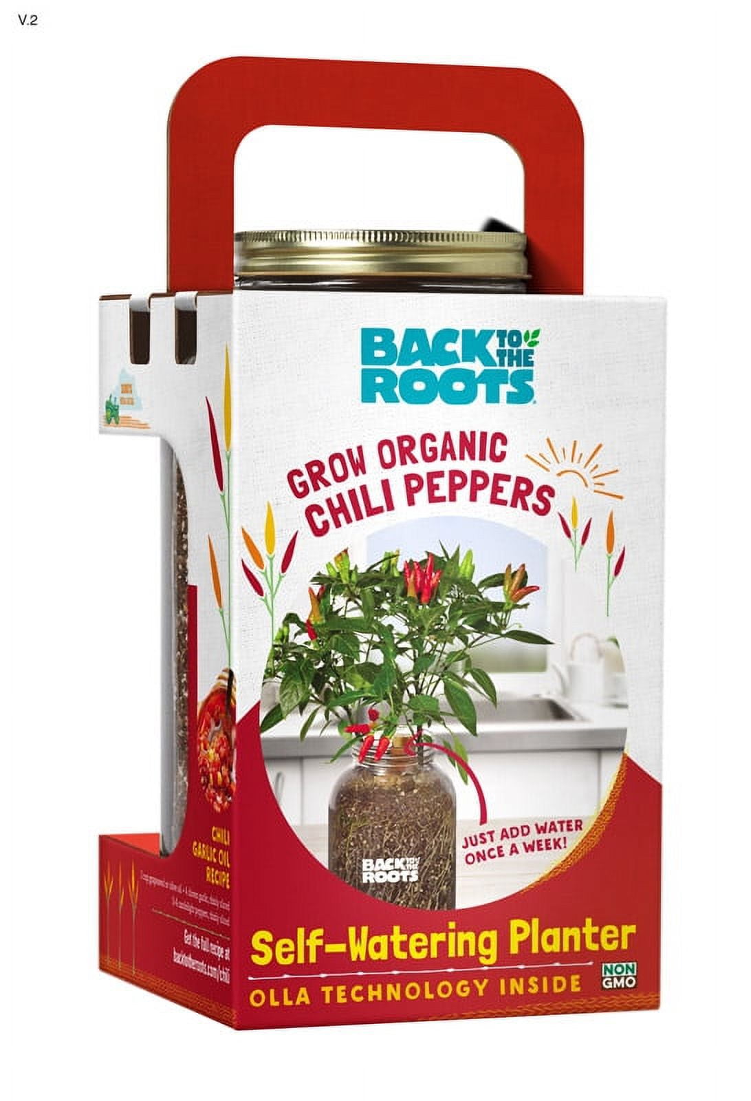 Back to the Roots Organic Self-Watering Chili Pepper Grow Kit