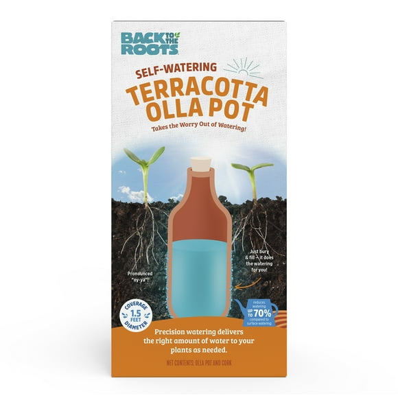 Back to the Roots Self-Watering Terracotta Olla Pot