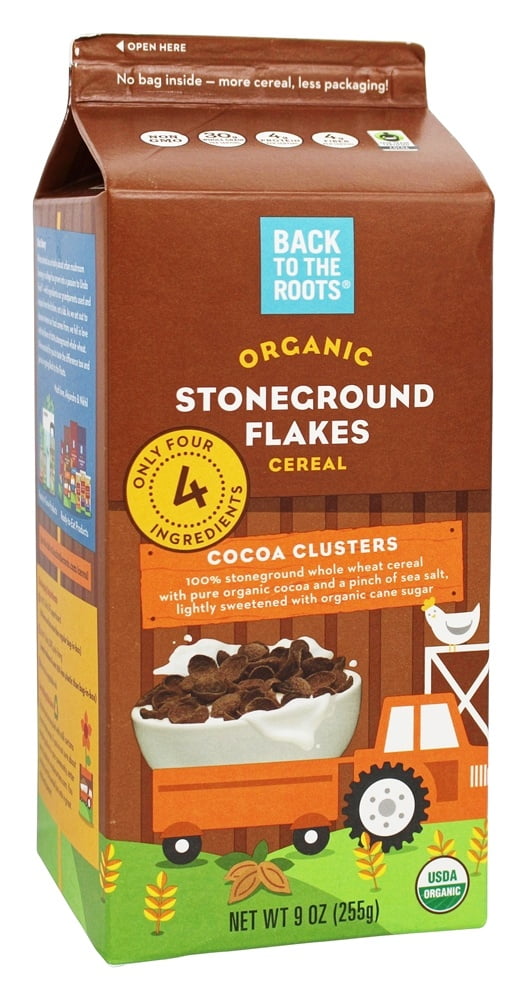 Back to the Roots Whole Grain Organic Stoneground Cereal Cocoa