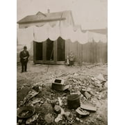 Back-yard and privies in terribly filthy condition, 76-78 Borden Street, Providence, R.I. Owners Wealthy. Poster Print (18 x 24)