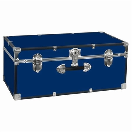 Back2Basics 30L Blue Wooden Footlocker Trunk