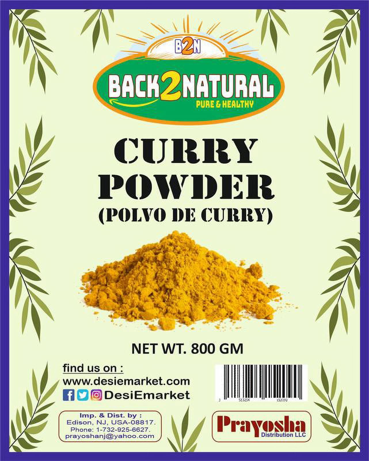 Back2Natural Curry Powder Mild Natural 10-Spice Blend 800gm ~ Vegan | No Colors | Gluten Friendly | NON-GMO | Indian Origin