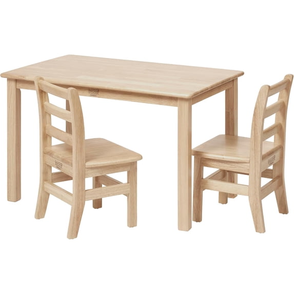 Back2School Express Kids Rectangular Wood Table and 12in Chair Set ...