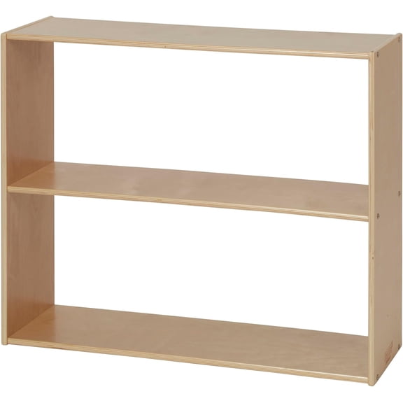 Back2School Express Sleekline 2-Shelf Double-Sided Storage Cabinet, 30" H, Book Shelf, Natural