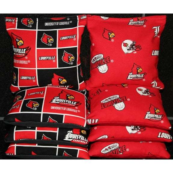 BackYardGamesUSA Cornhole Bean Bags w Louisville Fabric 8 ACA Regulation Tailgate Bags