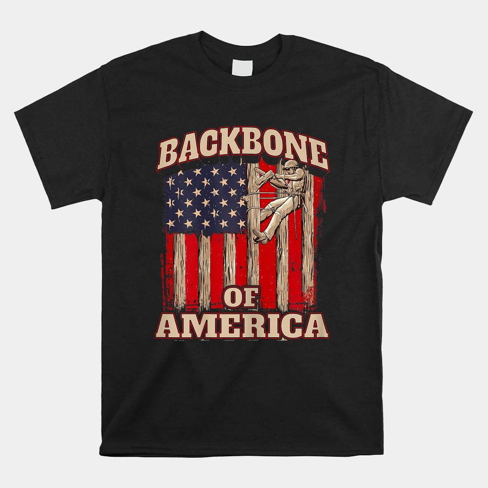 Backbone Of America Arborist Tree Surgeon Lumberjack Logger Shirt