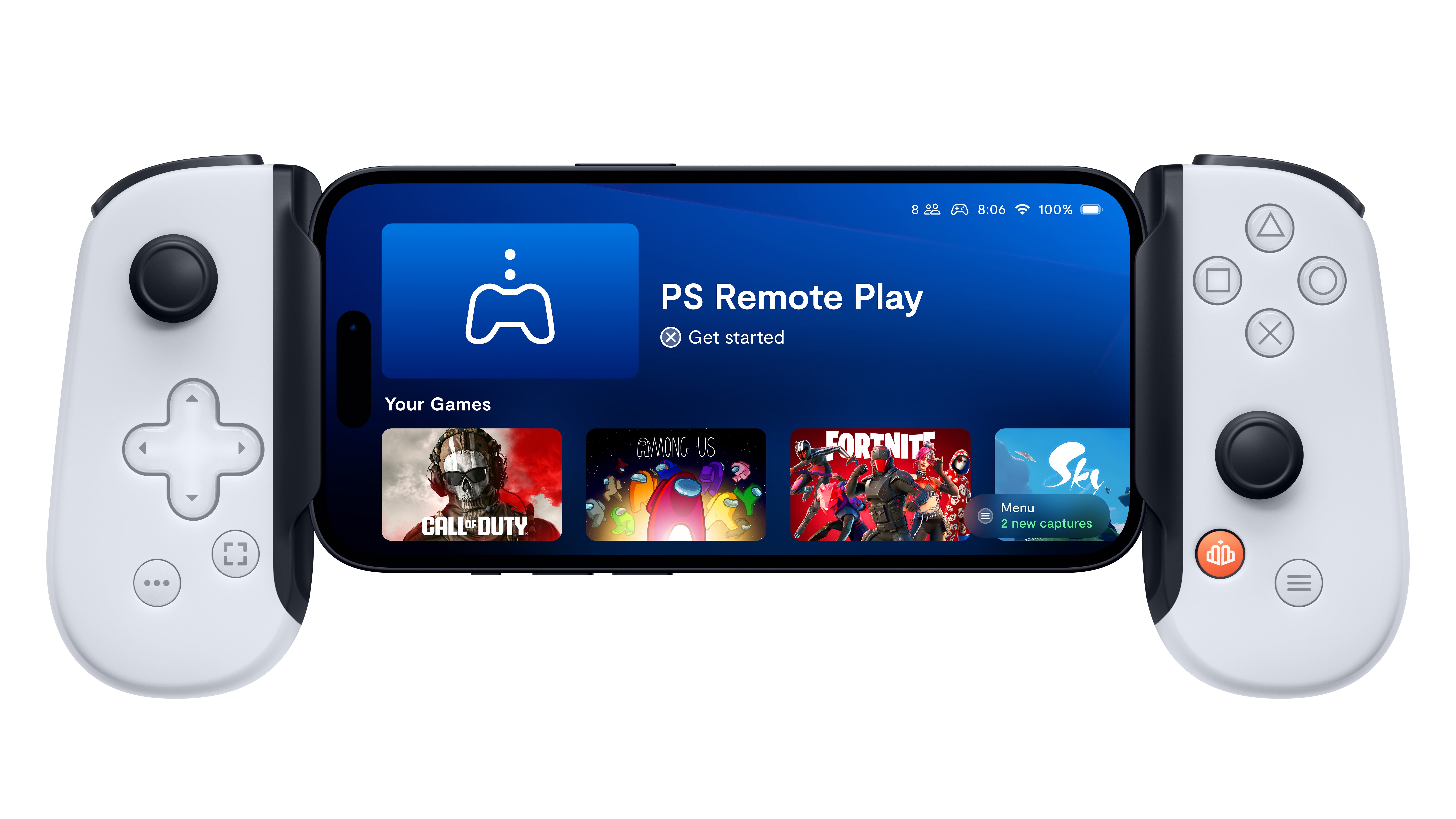 Backbone One - PlayStation Edition (Lightning) - Mobile Gaming Controller for iPhone - 2nd Gen - White
