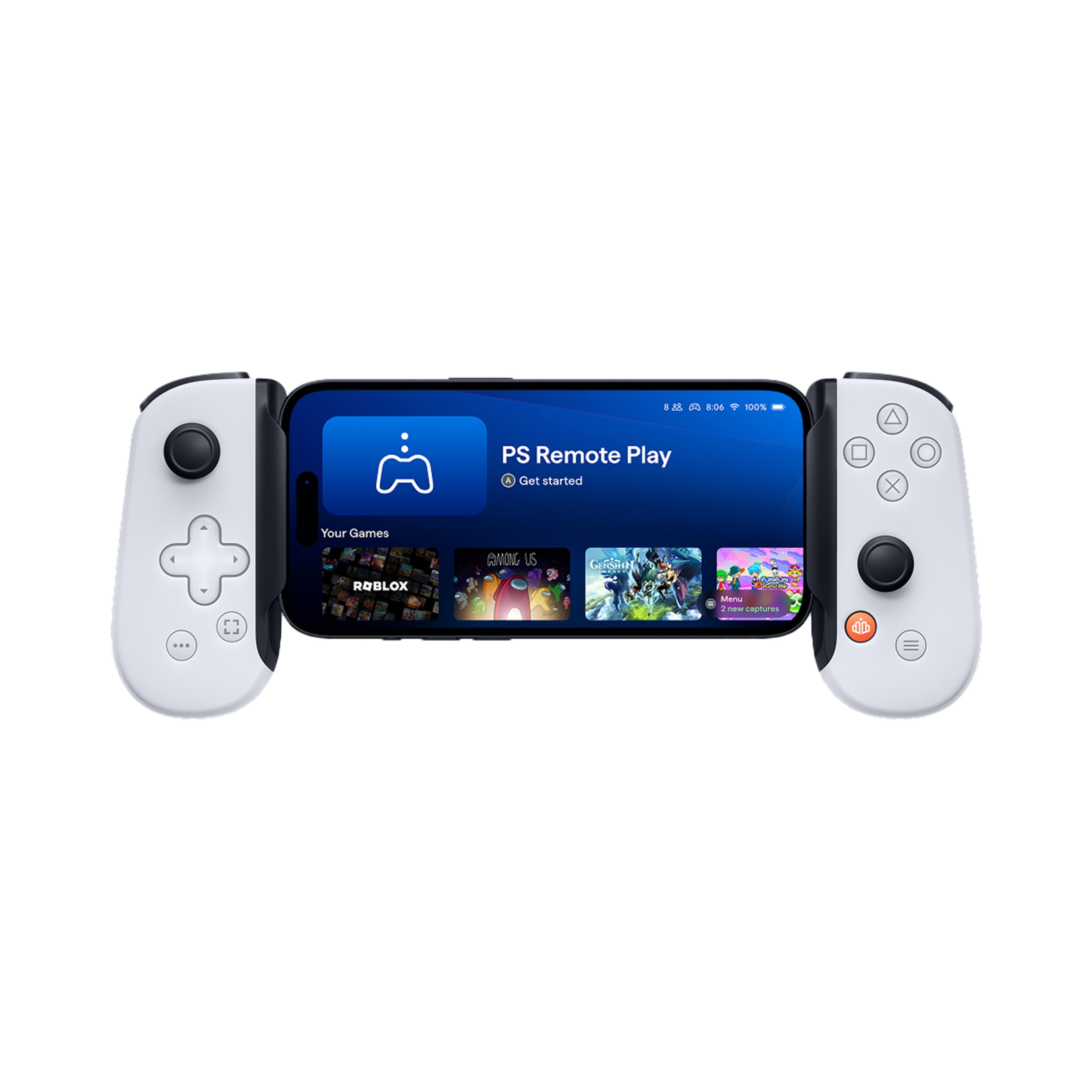 Backbone One - PlayStation Edition (USB-C) - Mobile Gaming Controller for Android and iPhone 15/16 Series - 2nd Generation - White