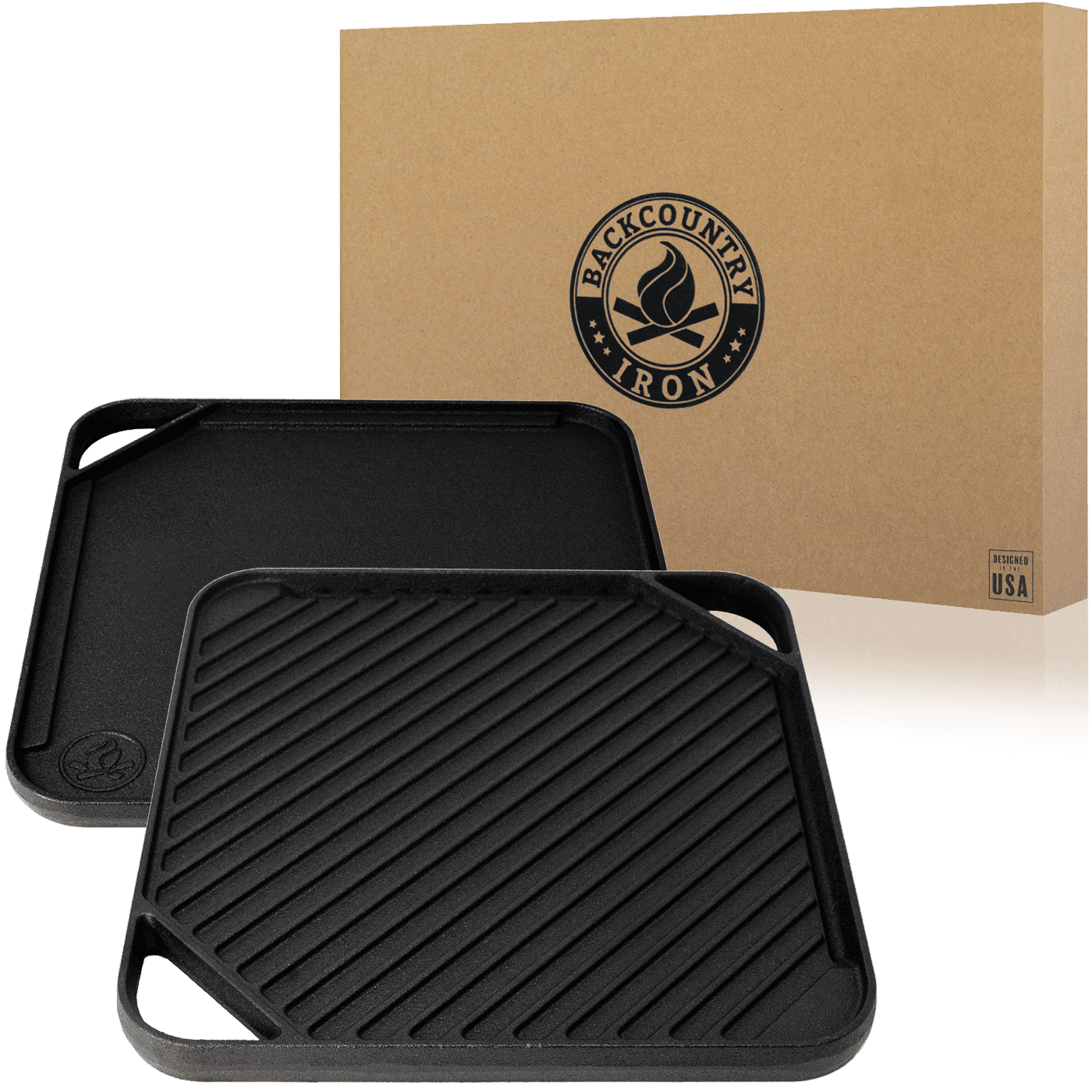 Backcountry Iron 10.5 inch Single-Burner Reversible Cast Iron Grill  Griddle