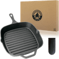 thumbnail image 1 of Backcountry Iron 8 Inch Square Grill Pan Medium Pre-Seasoned Cast Iron, 1 of 7