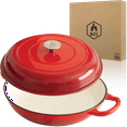 thumbnail image 1 of Backcountry Iron Enameled 2.25 Quart Signature Cast Iron Braiser with Lid, 1 of 7