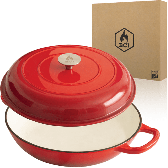Backcountry Iron Enameled 2.25 Quart Signature Cast Iron Braiser with Lid