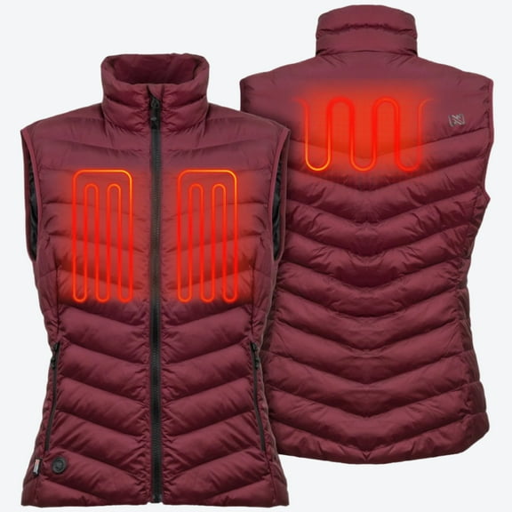 Backcountry Xtera Heated Vest Women&rsquo;s - Burgundy