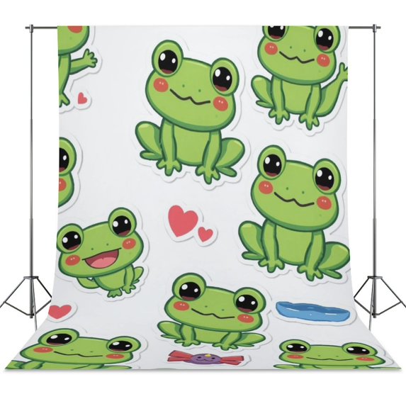 Backdrop Background for Cartoon Frog Photography Photo Booth Backdrop ...