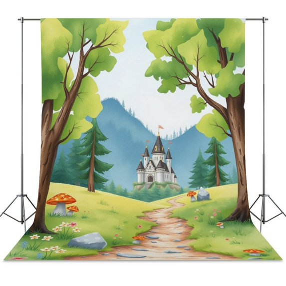 Backdrop Background for Fairytale Castle Path Photography Photo Booth ...