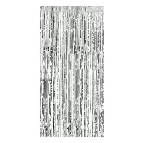 Backdrop Decoration Metallic Foil Tinsel Fringes Curtain Door Streamers Accessory Holiday Party Supplies