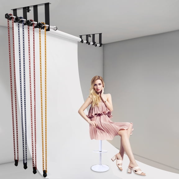 Backdrop Holder Wall Mount 4 Rollers Photography Background Support System USA