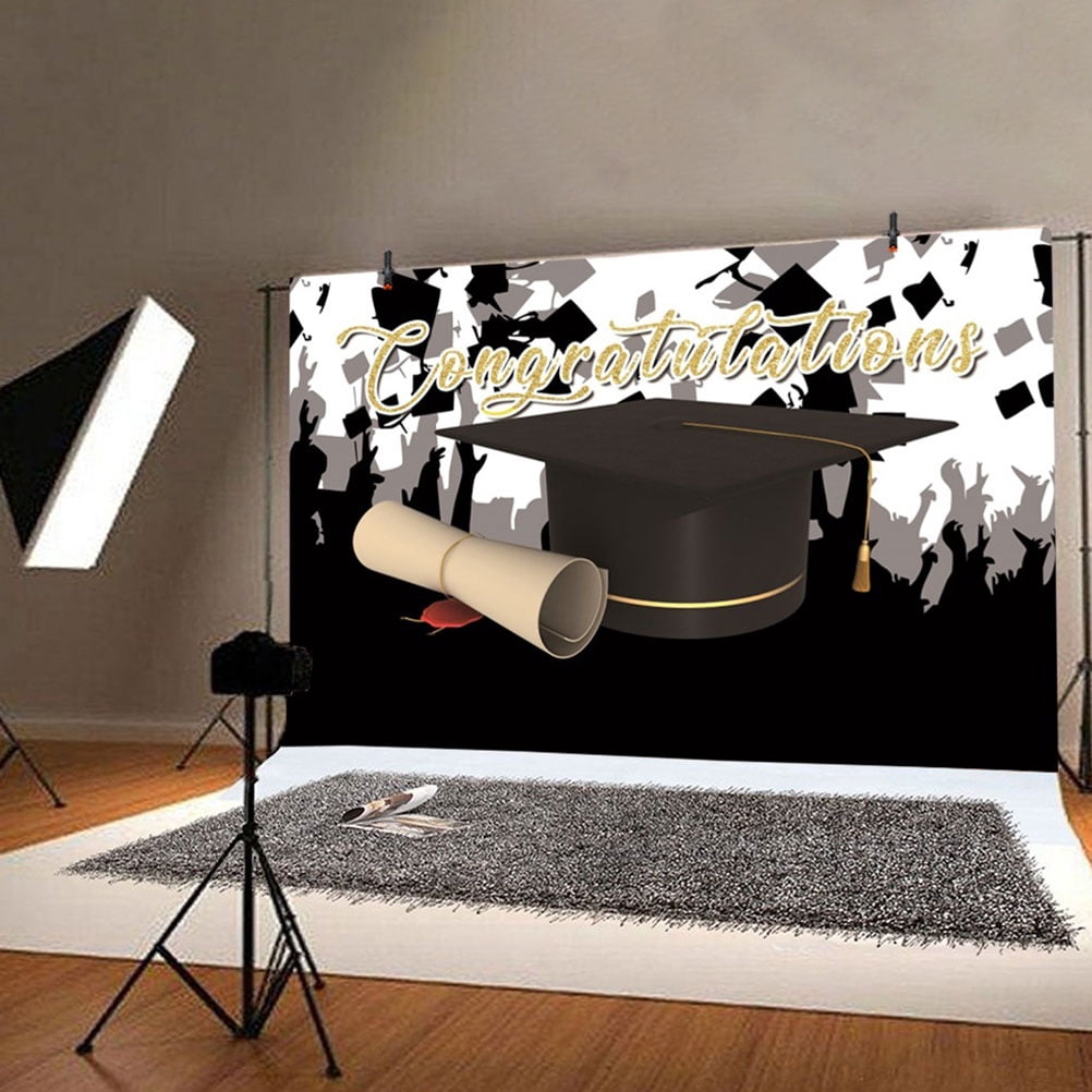 Backdrop Photo 1pc Graduation Themed Design Graduation Hat Graduation ...
