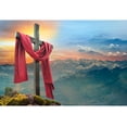 thumbnail image 1 of Backdrop Photography Crucifixion Easter Bible Holy Nativity Landscape Natural Mountain Sunset Dusk Background Cross Jesus Christ, 1 of 5