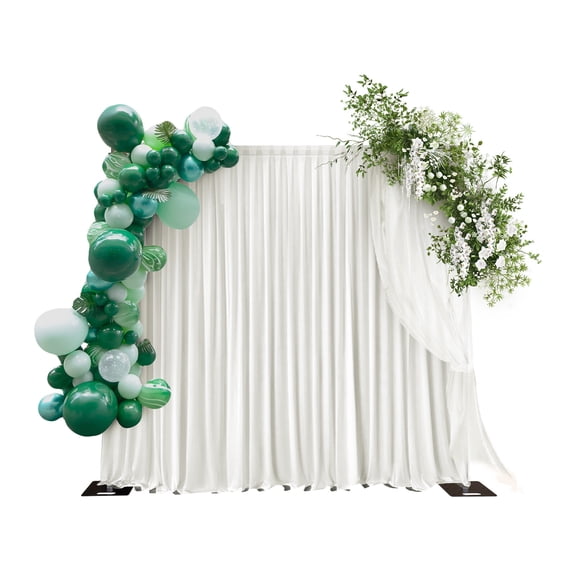 Backdrop Stand, 10x10 ft Adjustable Background Support Stand with Heavy Duty 38CM Base, Dual-Pole Telescopic Design Adjusts from 5.9 to 9.8 ft for Photography Backdrop, Studio, Party Decoration