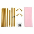thumbnail image 1 of Backdrop Stand Wedding Arches Frame Kit with Elastic Cloth Cover, 39"X79" Metal Rectangular Balloon Arch Stand for Wedding Birthday Parties Ceremony Anniversary Decor (Gold/Pink), 1 of 7