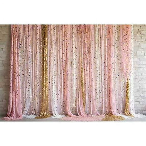 Backdrop for Photography Birthday Party Quinceanera Sweet 15 16th Princess Girl Glitter Crown Flower Dress Photo Background Prop