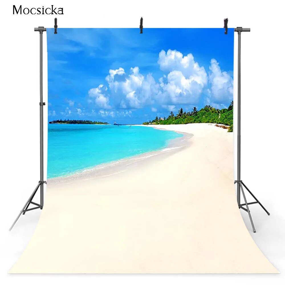 Backdrop for photography studio blue sky and sea summer holiday